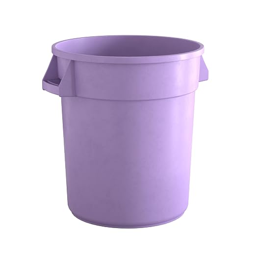20 Gallon Purple Round Commercial Trash Can by Krollen+Industrial