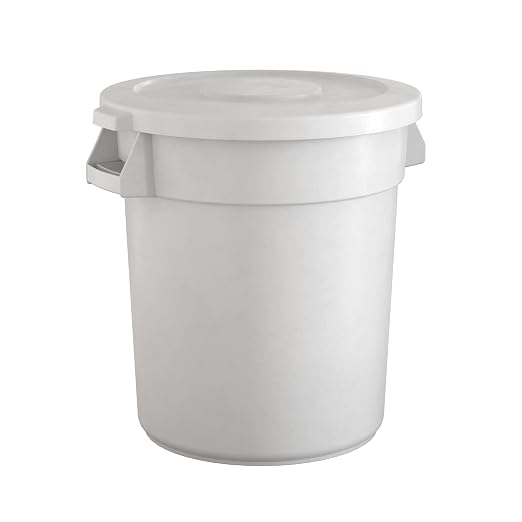 20 Gallon White Round Commercial Trash Can by Krollen+Industrial
