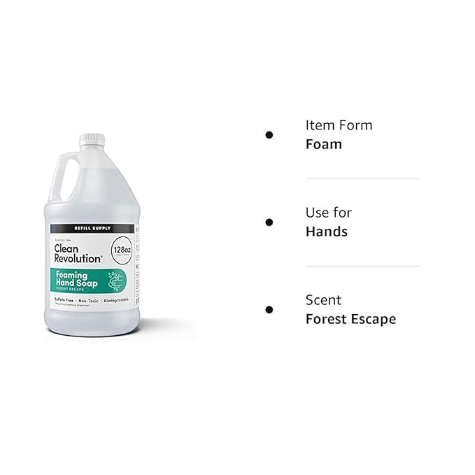 Clean Revolution Foaming Hand Soap Refill Supply Container, Ready to Use Formula - Image 7