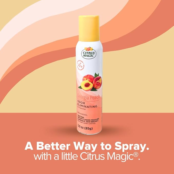Citrus Magic Odor Eliminating Air Freshener Spray, Georgia Peach - Image 4
