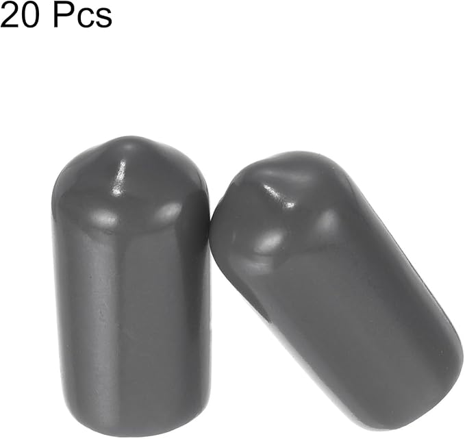 uxcell 20pcs Rubber End Caps 8mm ID Vinyl PVC Round Tube Bolt Cap Cover Screw - Image 2