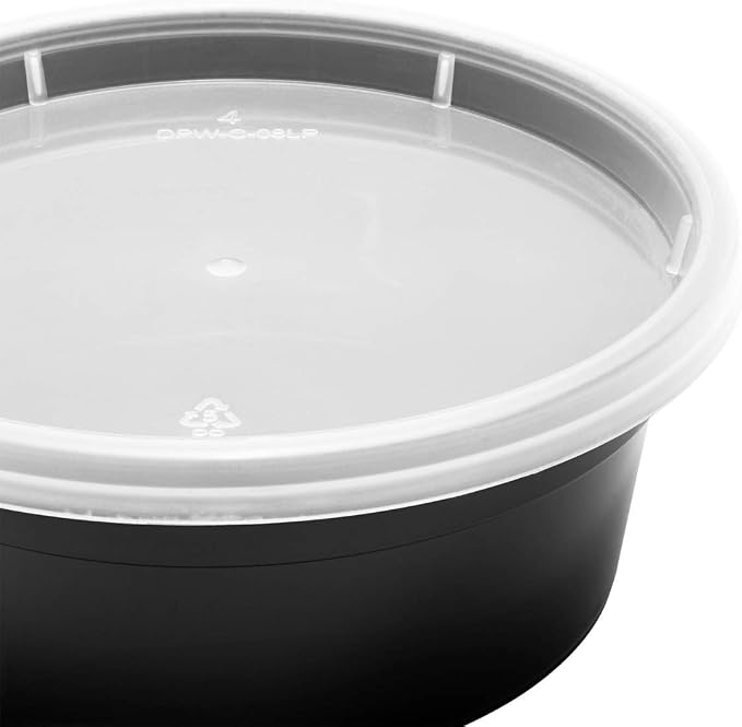 Karat [8oz - 240 ct Black PP Injection Molded Round Deli Containers - Image 5
