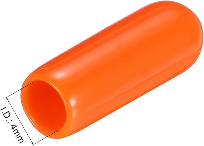 uxcell 20pcs Rubber End Caps 4mm ID Vinyl PVC Round Tube Bolt Cap Cover Screw - Image 3