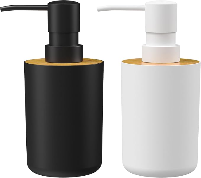Soap Dispenser for Bathroom and Kitchen, 12oz Modern Minimalist Style Plastic - Image 8