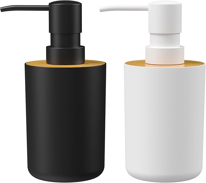 Soap Dispenser for Bathroom and Kitchen, 12oz Modern Minimalist Style Plastic - Image 8