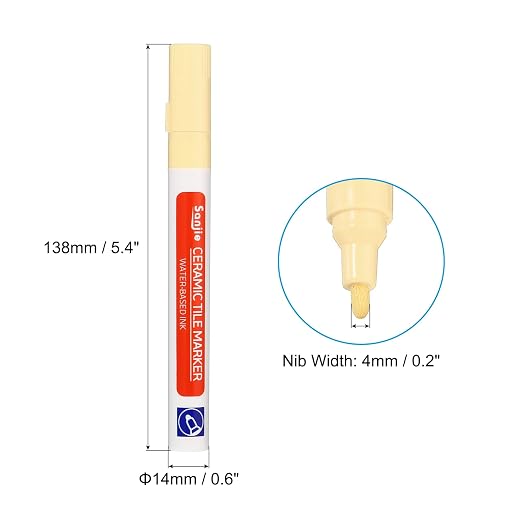 PATIKIL Grout Pen, 4 Pack Beige Tile Marker Waterproof Grout Sealer Pen Tile - Image 2