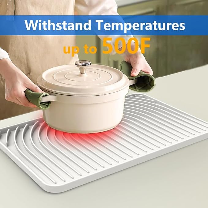 Dish Drying Matt for Kitchen Counter, Kitchen Dry Mats for Dishes Drying Pad - Image 6