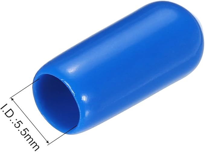uxcell 20pcs Rubber End Caps 5.5mm ID Vinyl PVC Round Tube Bolt Cap Cover Screw - Image 3