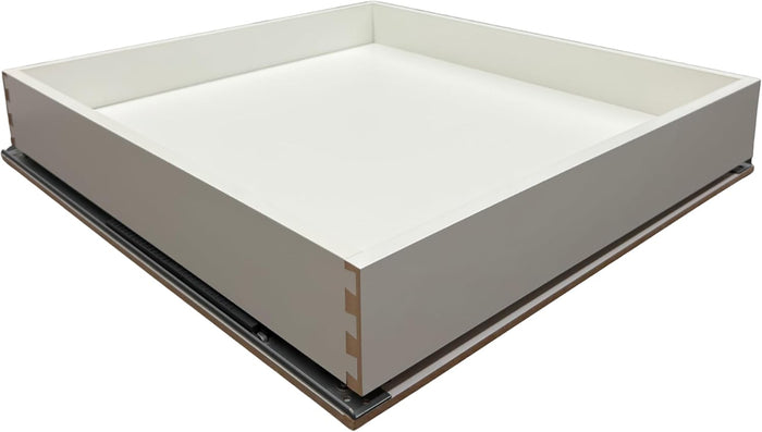 SlidingSusan White Melamine Pull-Out Cabinet Drawer Organizer 16" W x 18" D