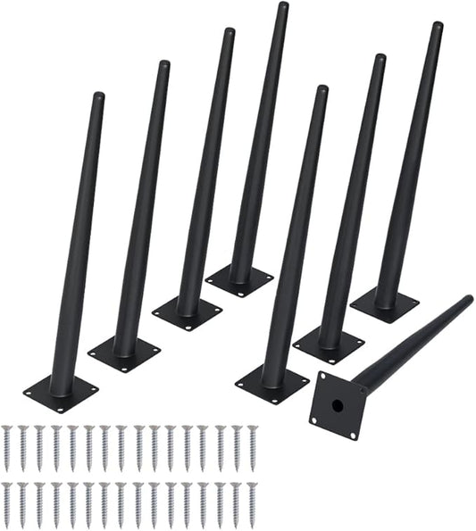 8PCS 16 Inch Matte Black Tapered Angled Legs by IURRDOP