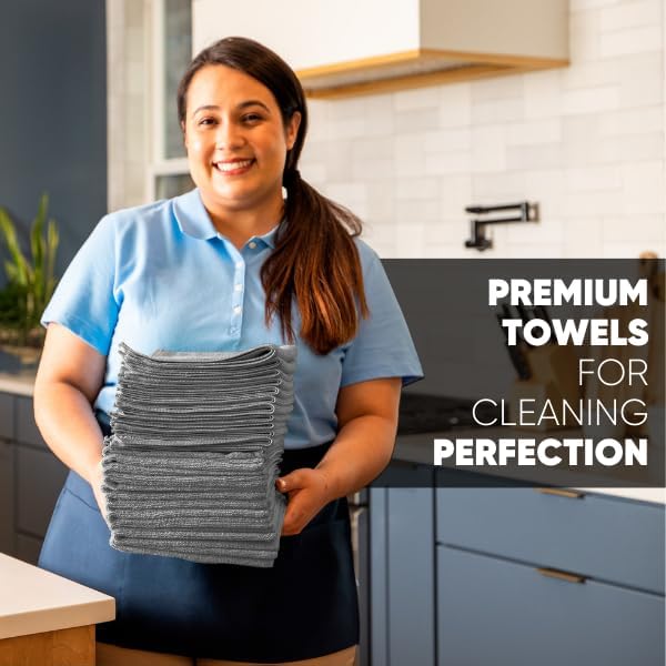 MW Pro Microfiber Cleaning Cloths | Size 16" x 16"| All Purpose Microfiber - Image 3