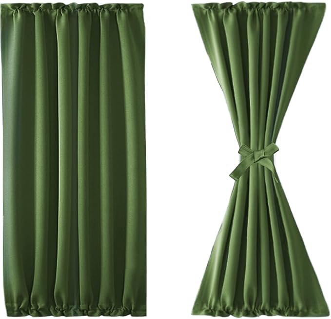 DWCN French Door Curtains – Rod Pocket Thermal Blackout Curtain - Image 7