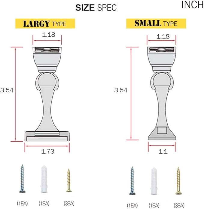 Magnetic Door Stop, Magnetic Door Catch, Door Holder, Door Stops, Wall Mounted - Image 5