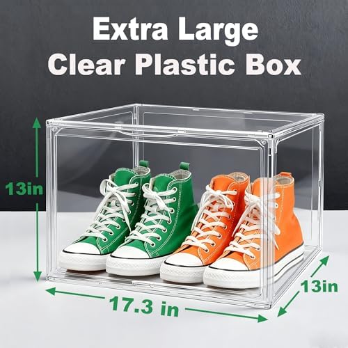 5 Pack XXX-Large Tall BootOrganizer, 17.3x13x13'' Acrylic Display Case