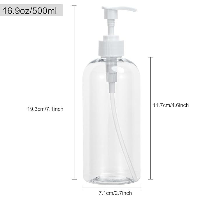 Yebeauty Pump Bottle Dispenser, 3 Pack 17oz/500ml Dish Lotion Soap Dispenser - Image 2