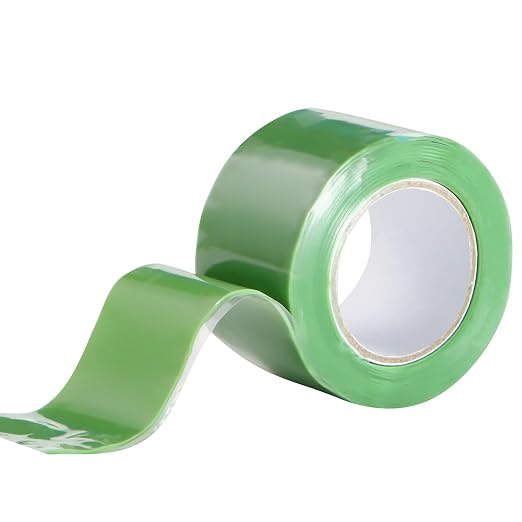 Self Fusing Silicone Tape 1 in x 5' Green Waterproof Rubber Leak Proof Sealing by PackYard