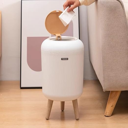 Bedroom Trash Can with Lid, 3 Gallon / 11L Garbage Can with Pop-Up Lid - Image 2