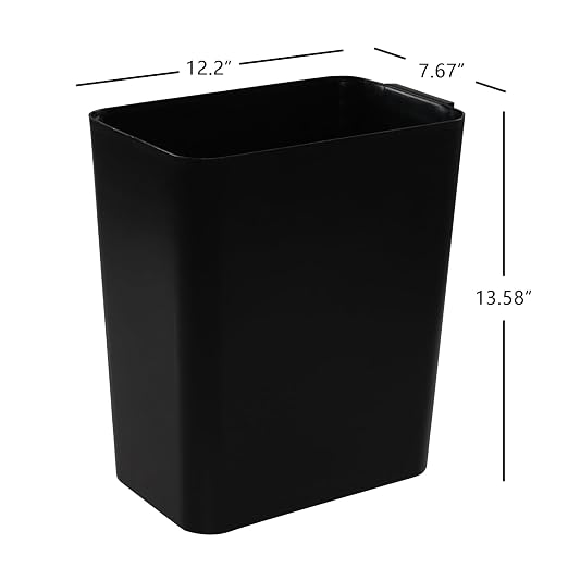 4.5 Gallon Plastic Office Wastebasket, Plastic Trash Cans, 3 Packs - Image 2