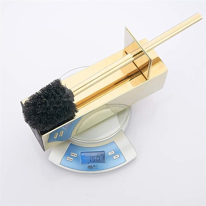 Gold Square Stainless Steel Toilet Brush - Image 5