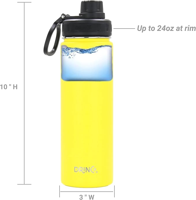 DRINCO Stainless Steel Water Bottle Spout Lid Vacuum Insulated Double Wall - Image 5