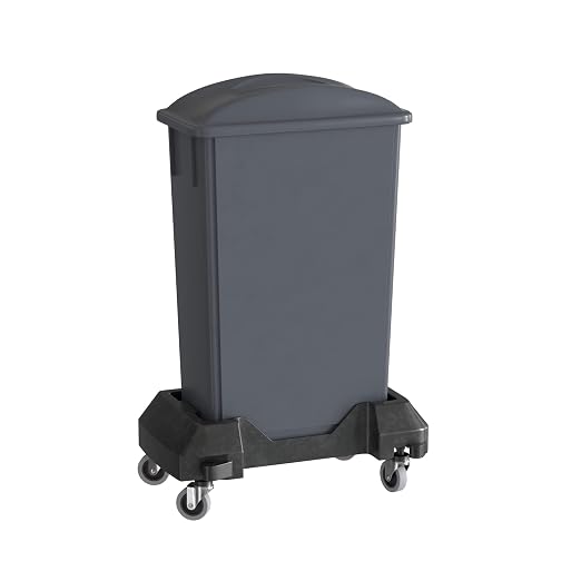 23 Gallon Gray Slim Jim Trash Can by Krollen+Industrial