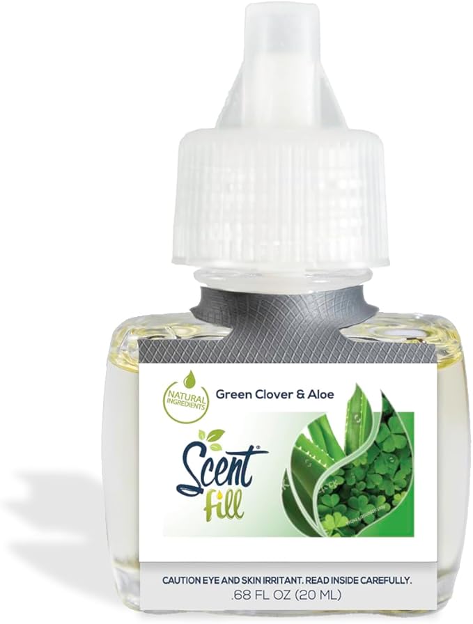 Scent Fill Green Clover & Aloe Plug in Air Freshener, Scented Oil Refills - Image 3