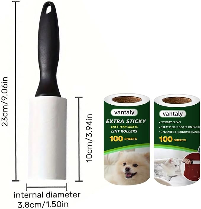 Lint Rollers for Pet Hair Extra Sticky, 600 Sheets Value Set Lint Roller - Image 7