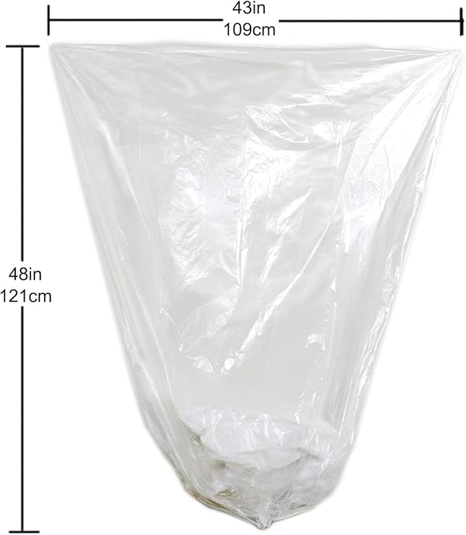 TYPLASTICS 45-48 Gallon Clear Trash Can Liners - Image 2