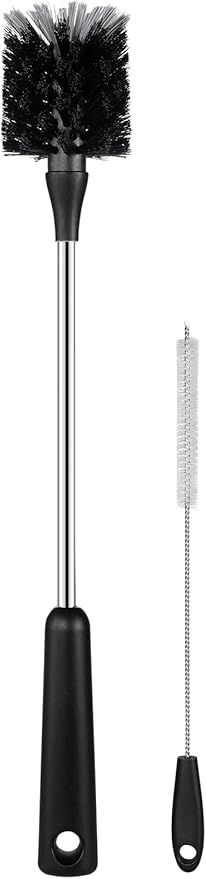 Water Bottle Brush with Straw Cleaner, 15 Inches Stainless Steel Handle Baby by HUMUTA