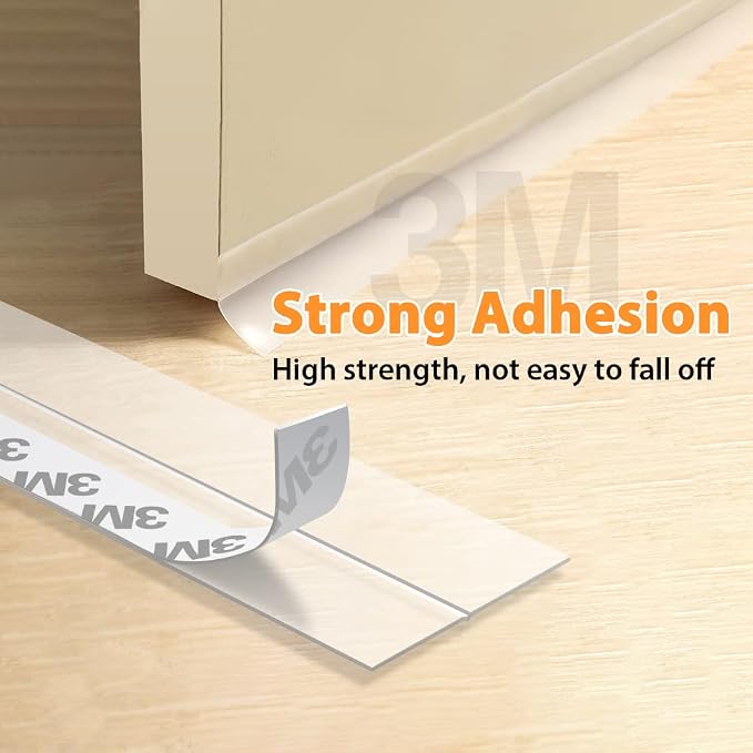 28.9 Ft Door Weather Stripping Door Seal Strip, Silicone Door Draft Stopper - Image 4