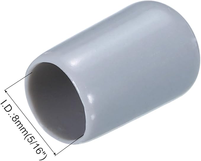 uxcell 20pcs Rubber End Caps 8mm ID Vinyl PVC Round Tube Bolt Cap Cover Screw - Image 3