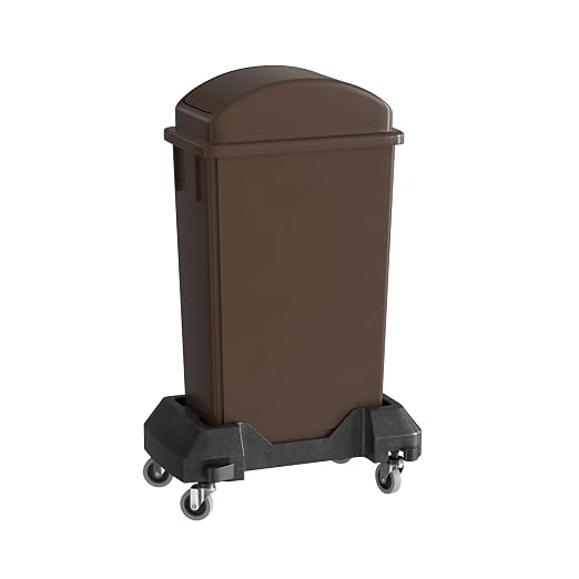 23 Gallon Brown Slim Jim Trash Can by Krollen+Industrial
