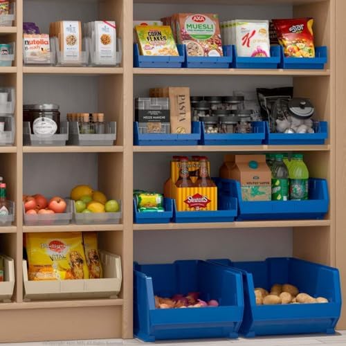 Akro-Mils 30158 Heavy Duty Plastic Shelf Bins, 18"x 8"x 4", Ye...