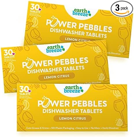 Earth Breeze Power Pebbles Dishwasher Tablets, Tough on Grease, Gentle on Dishes by EarthBreeze