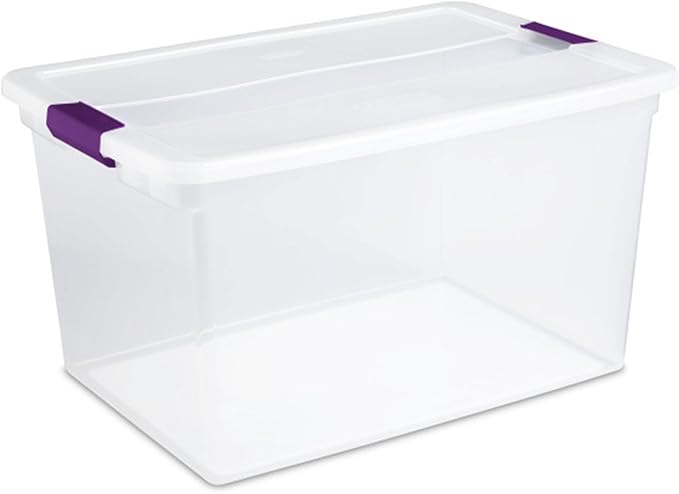 Sterilite 12-Pack ClearView Latch Box, Stackable Storage Organizer Bins - Image 9