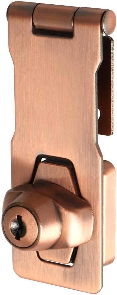 Alise Keyed Hasp Lock, 4 Inch Safety Packlock Clasp Hasp Lock Latch by Alise