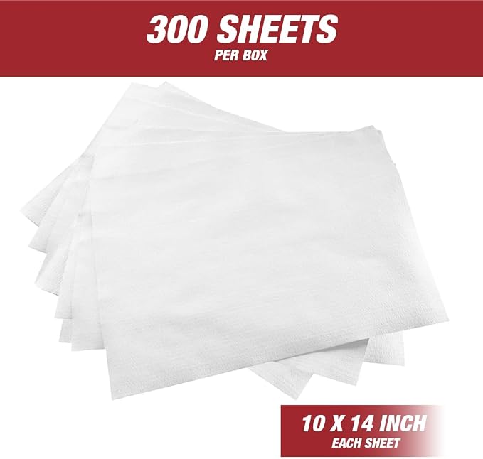 26029 Prep Wipe WHITE Lint Free Cleaning Towels Pack of 300 Sheets, Perforated - Image 2