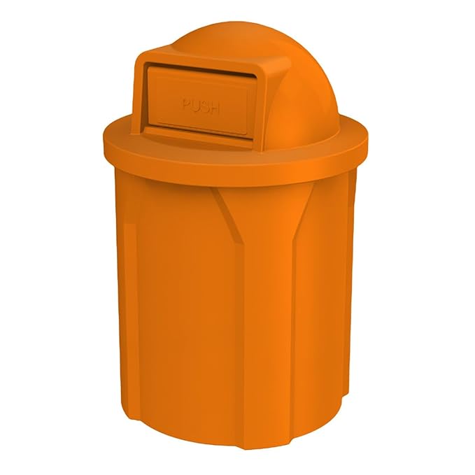 42 Gallon Circle 100% Recycled Plastic Heavy Duty Outdoor Commercial Trash Can by SturdyEssentials