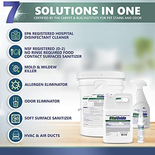 Vital Oxide Disinfectant, Deodorizer, Food-Contact Sanitizer, Virucide – – - Image 3