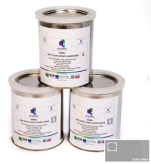 Dove Gray Epoxy Resin Coating 100% Solids, High Gloss by ColoredEpoxies