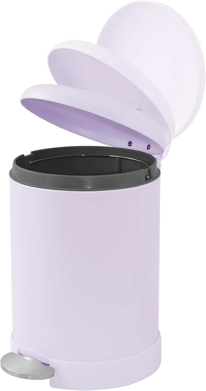 Glad Small Trash Can, 1.2 Gallon | Round Stainless Steel Garbage Bin - Image 4