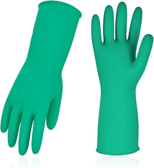 Vgo... 1-Pair Reusable Household Gloves, Rubber Dishwashing gloves, Extra by Vgo