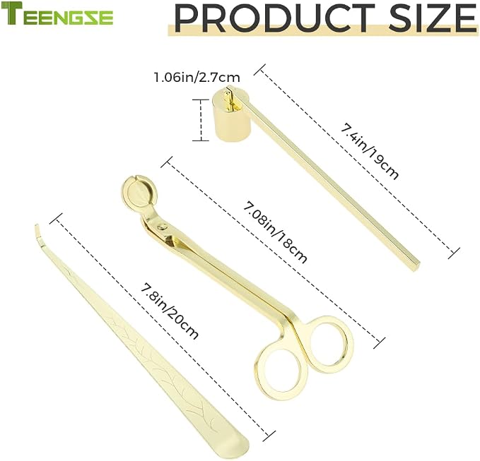 3 in 1 Candle Accessory Set, Candle Wick Trimmer, Candle Wick Snuffer, Candle - Image 7