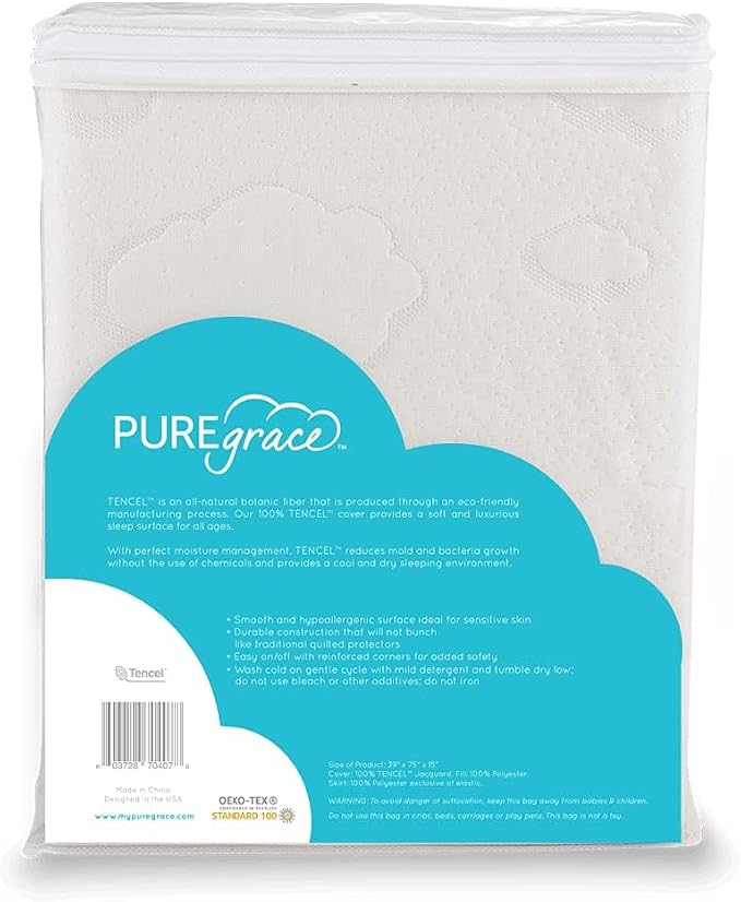 PUREgrace Tencel Mattress Protector – Waterproof, Noiseless Cover - Image 8