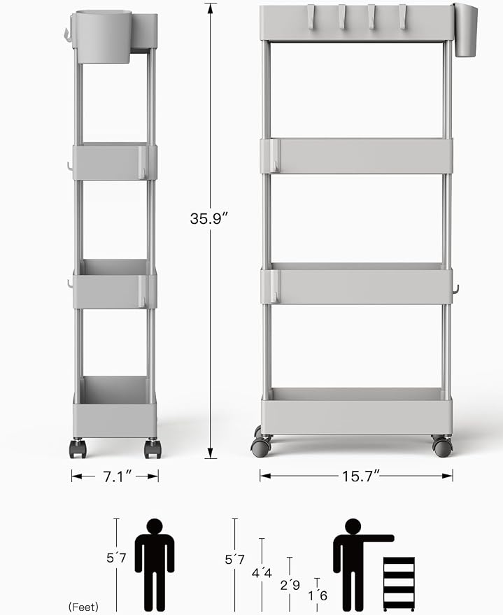Pipishell Slim Storage Cart - Image 9