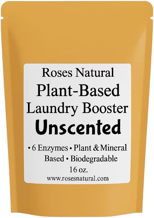 Natural Enzyme Laundry Booster – Unscented | 6 Enzymes | Fragrance-Free | by RosesNatural