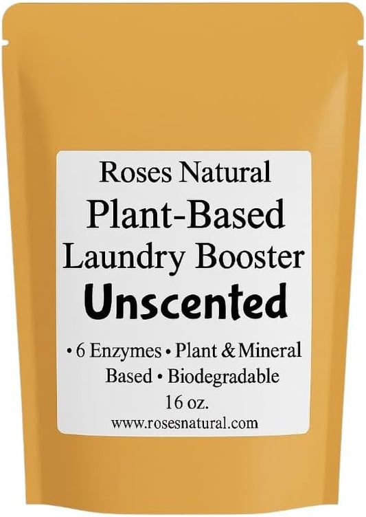 Natural Enzyme Laundry Booster – Unscented | 6 Enzymes | Fragrance-Free | by RosesNatural