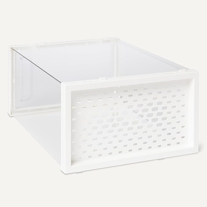 Amazon Basics Stackable and Foldable Clear Shoe Storage Organizer Box - Image 4