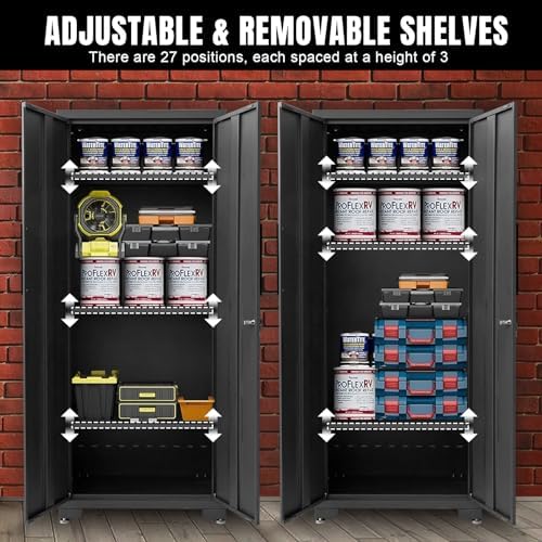 Torin 12 Piece Garage Storage Cabinet System，Workshop Cabinet Set in Black
