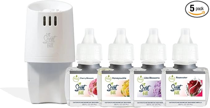 Scent Fill Spring Collection Kit, 4 Refills + Diffuser by ScentFill
